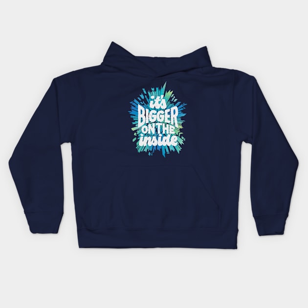 Bigger on the Inside Kids Hoodie by polliadesign